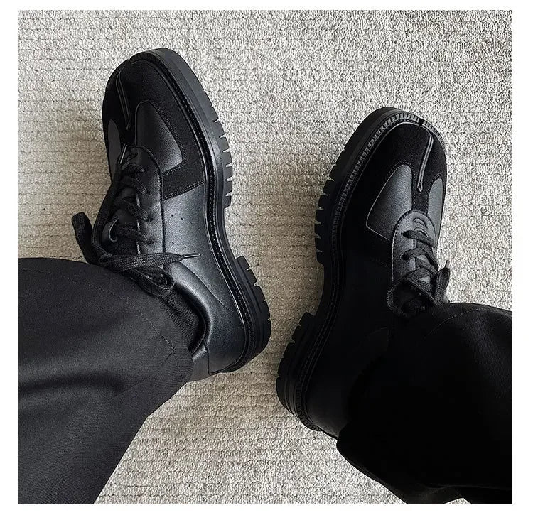 Unisex Tabi Shoes Genuine Leather Split Toe Sneakers Suede Low Top Casual