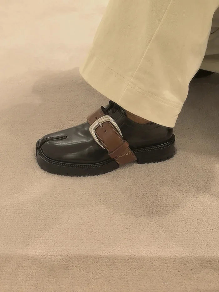 2025 British Style Split-Toe Shoes – Unisex Platform Heightening Loafers