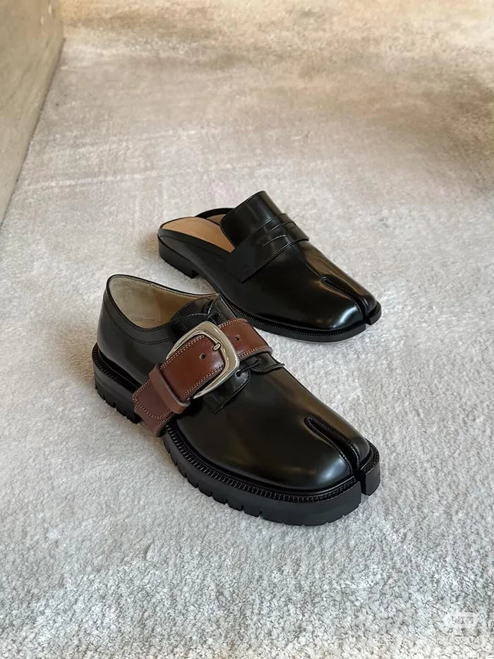 2025 British Style Split-Toe Shoes – Unisex Platform Heightening Loafers