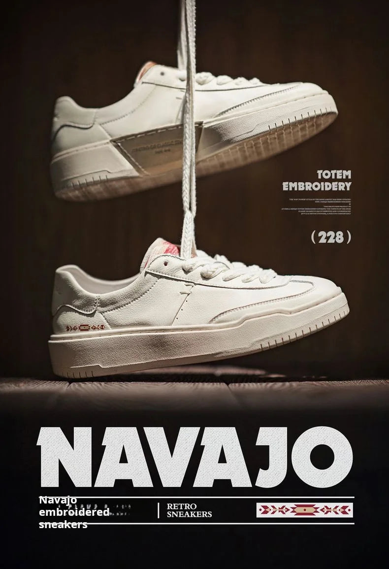 Maden Patchwork Navajo Sneakers – Men’s Chunky Sole Embroidered Casual Shoes