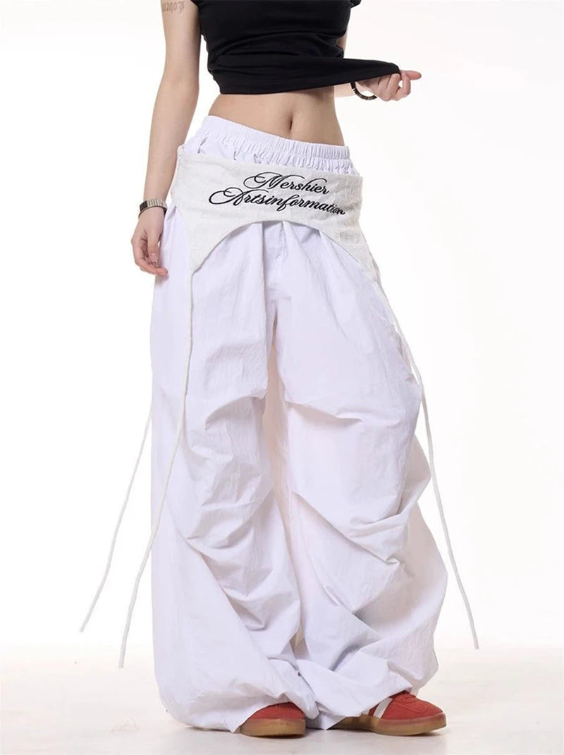 Y2K Patchwork Cargo Pants for Women