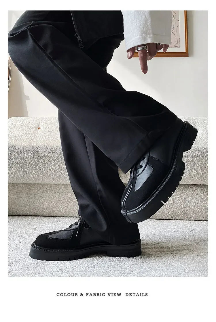 Unisex Tabi Shoes Genuine Leather Split Toe Sneakers Suede Low Top Casual