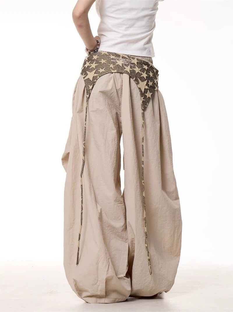 Y2K Patchwork Cargo Pants for Women