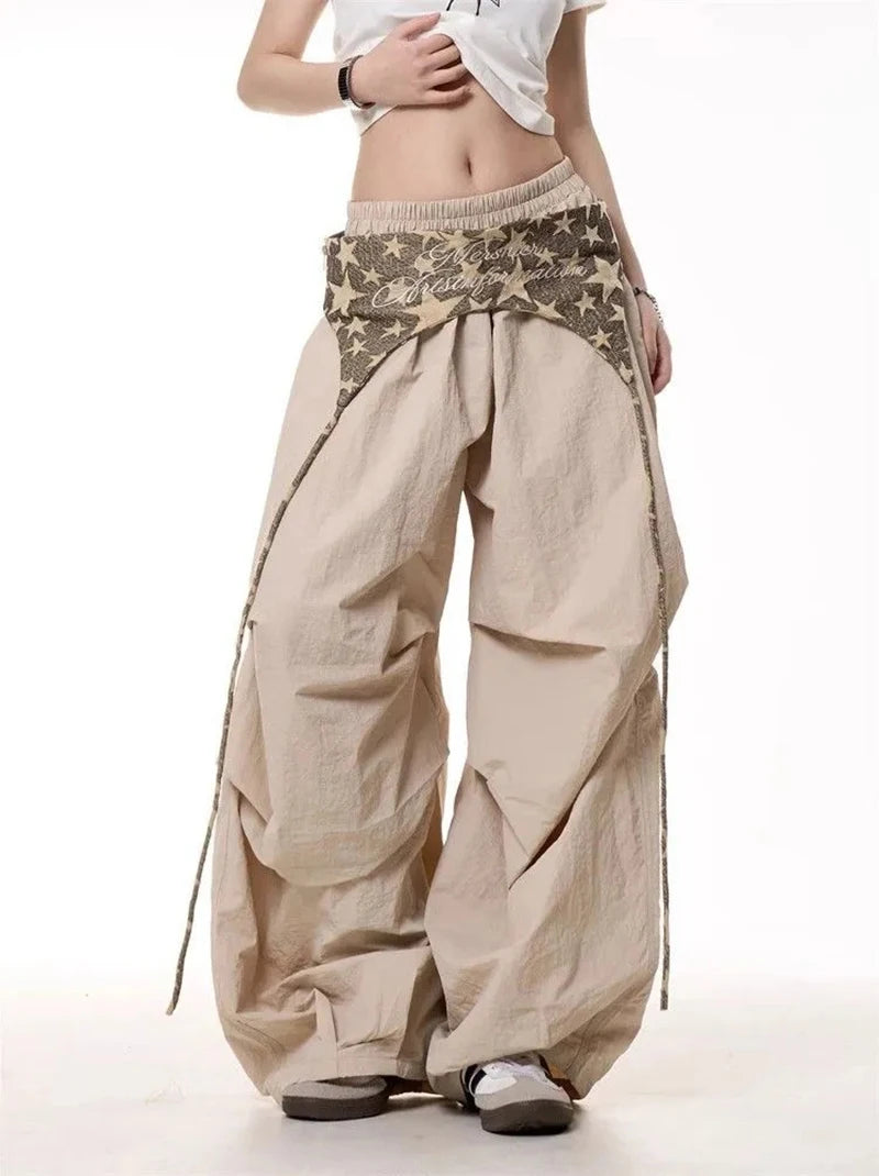 Y2K Patchwork Cargo Pants for Women