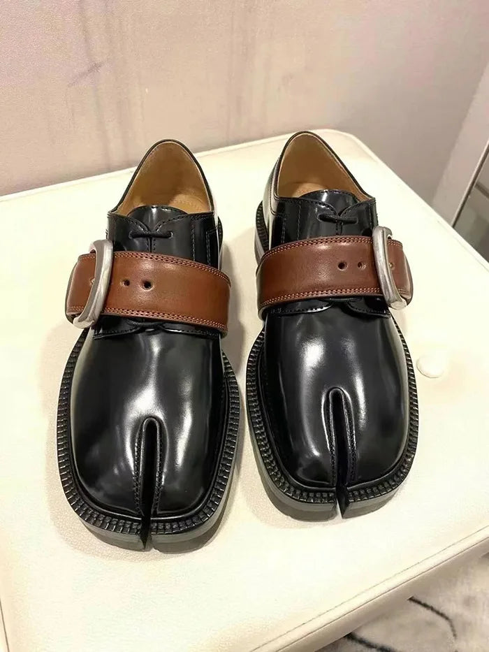 2025 British Style Split-Toe Shoes – Unisex Platform Heightening Loafers