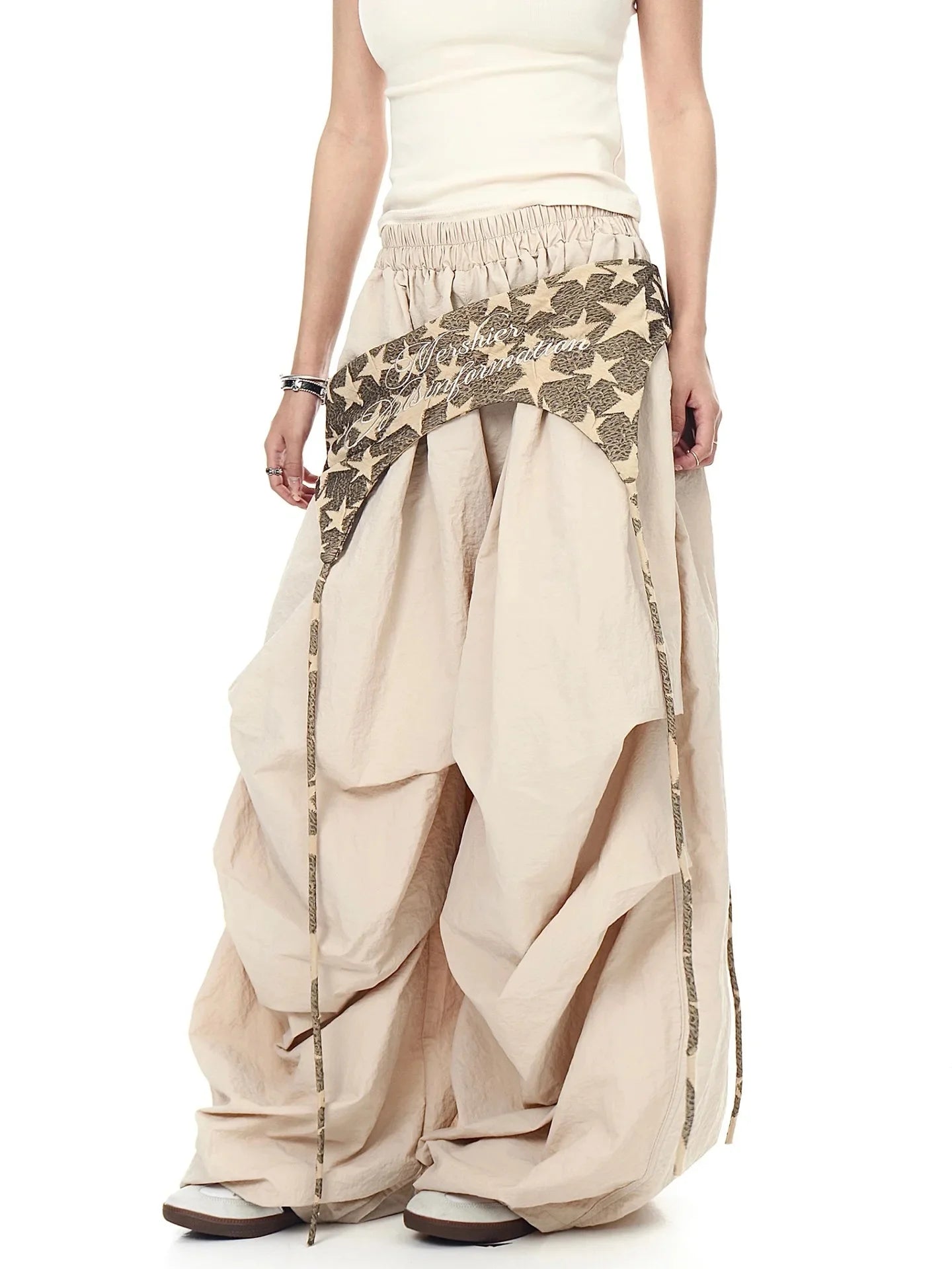 High Street Wide-Leg Drapey Tie Pants for Women