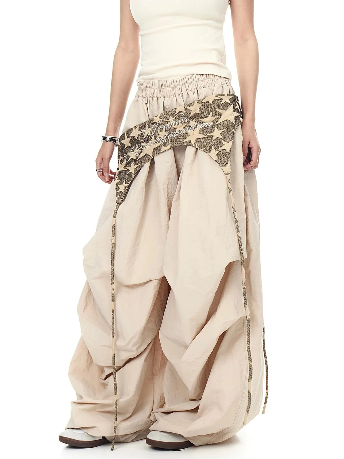 High Street Wide-Leg Drapey Tie Pants for Women