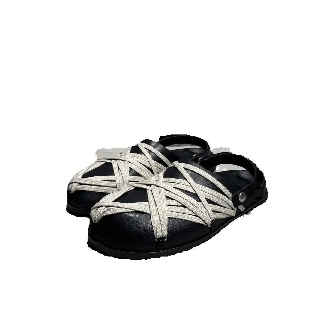 Unisex Cow Leather Sandals – Lace-Up Designer Summer Trainers