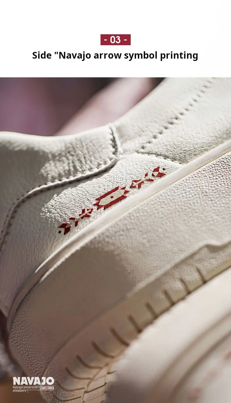 Maden Patchwork Navajo Sneakers – Men’s Chunky Sole Embroidered Casual Shoes