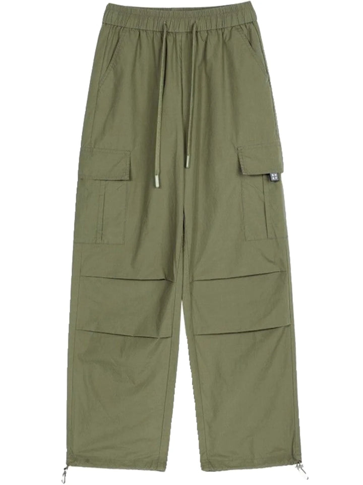 Women’s Retro Workwear Wide-Leg Pants – Summer Drapey Trousers