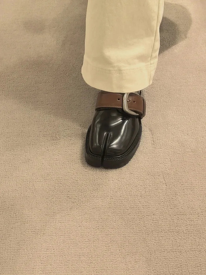 2025 British Style Split-Toe Shoes – Unisex Platform Heightening Loafers