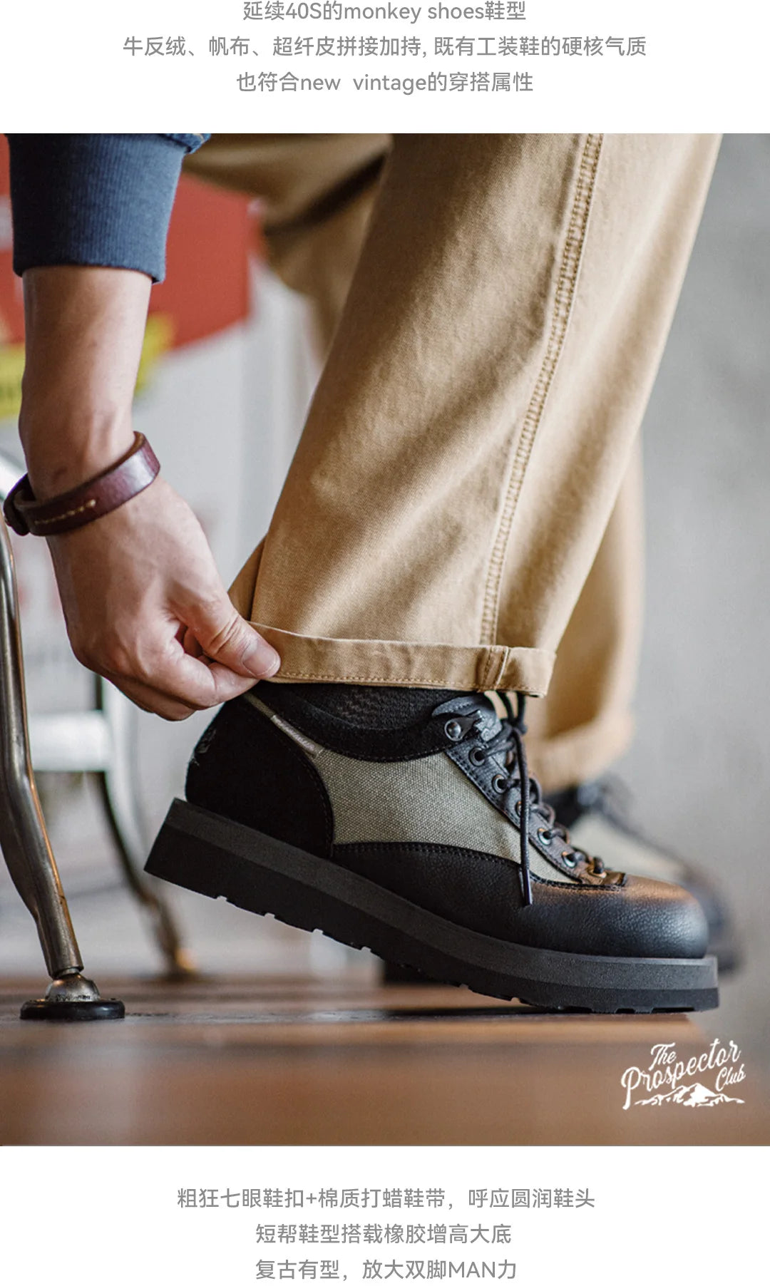 Maden Retro Thick-Soled Color-Block Leather Shoes – Men’s Fall Style