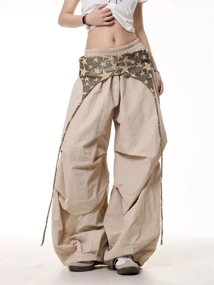 Y2K Patchwork Cargo Pants for Women