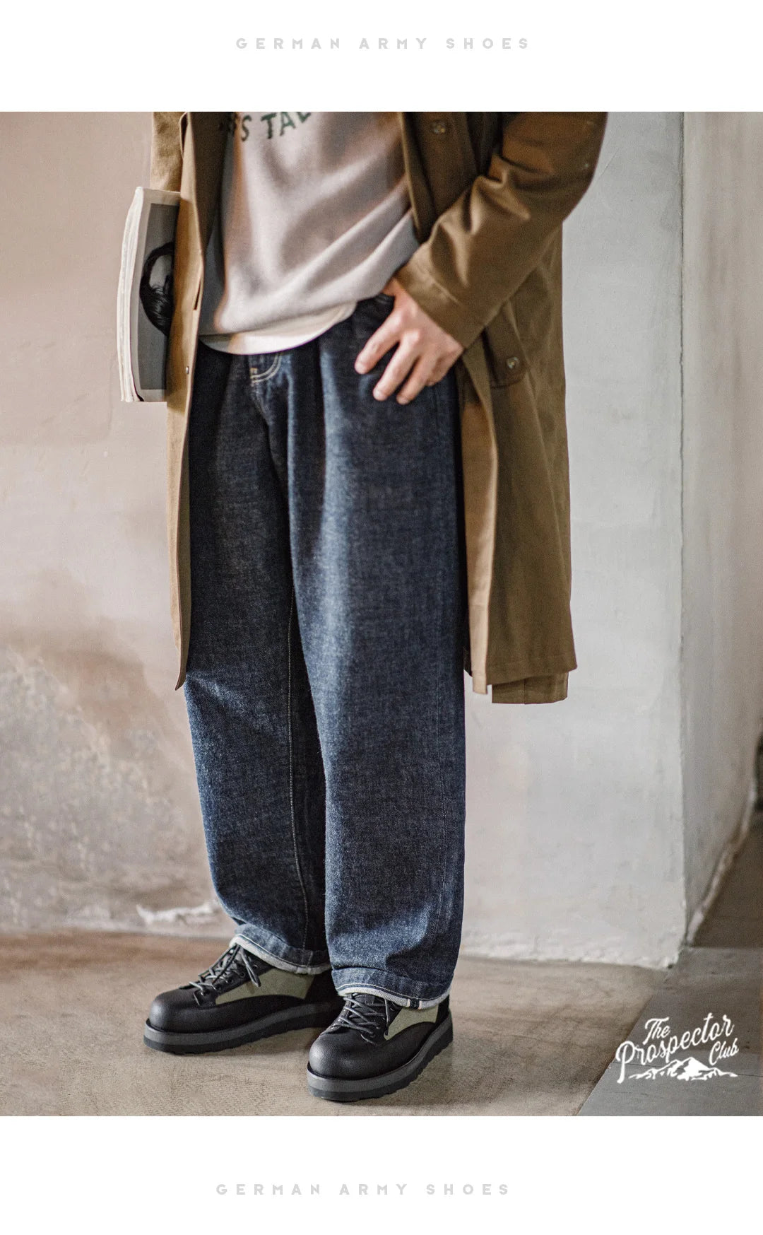 Maden Retro Thick-Soled Color-Block Leather Shoes – Men’s Fall Style