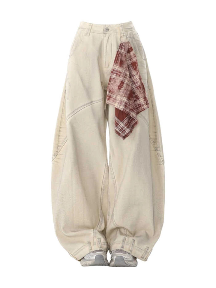 Women’s Apricot Wide Y2K Baggy Denim Pants