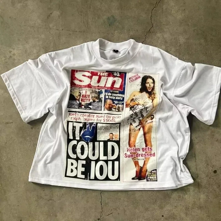 American Alphabet Print Graphic T-shirt