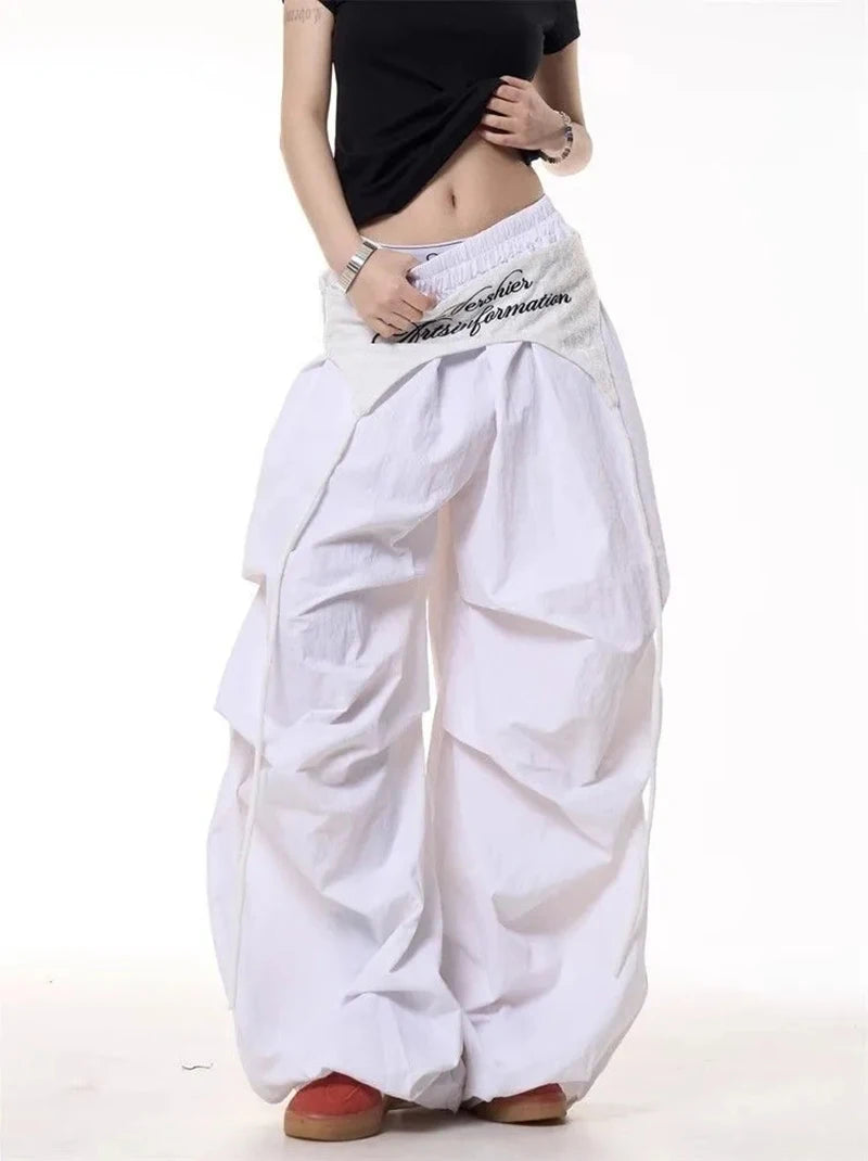 Y2K Patchwork Cargo Pants for Women