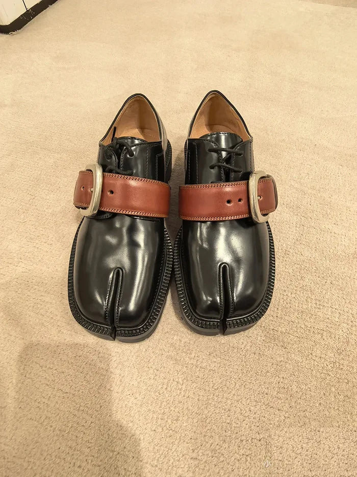 2025 British Style Split-Toe Shoes – Unisex Platform Heightening Loafers