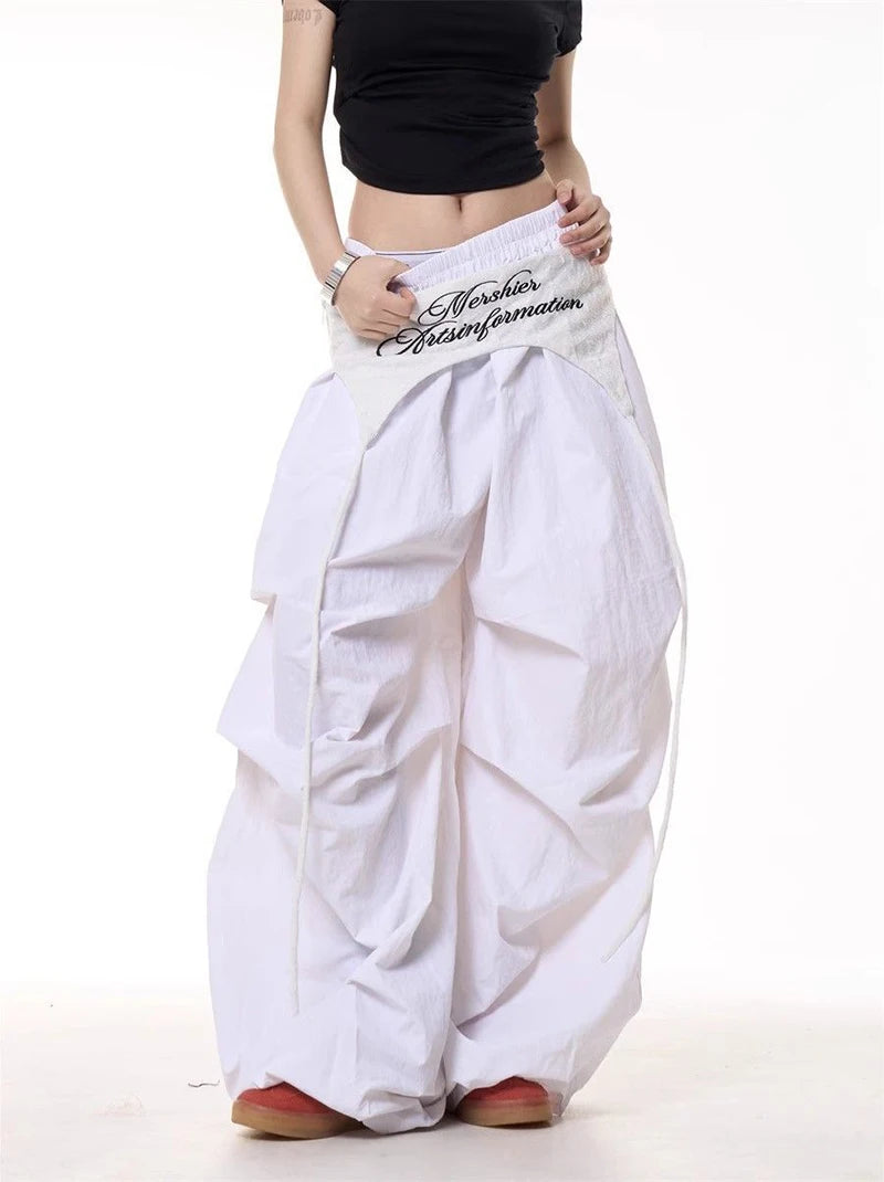 Y2K Patchwork Cargo Pants for Women