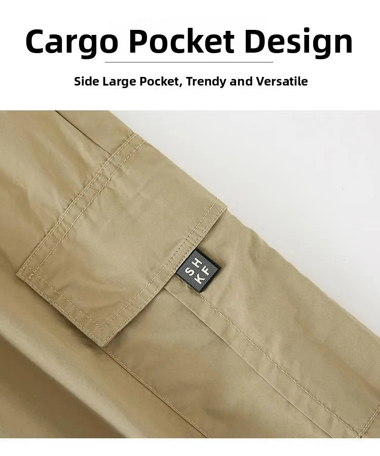 Women’s Retro Workwear Wide-Leg Pants – Summer Drapey Trousers