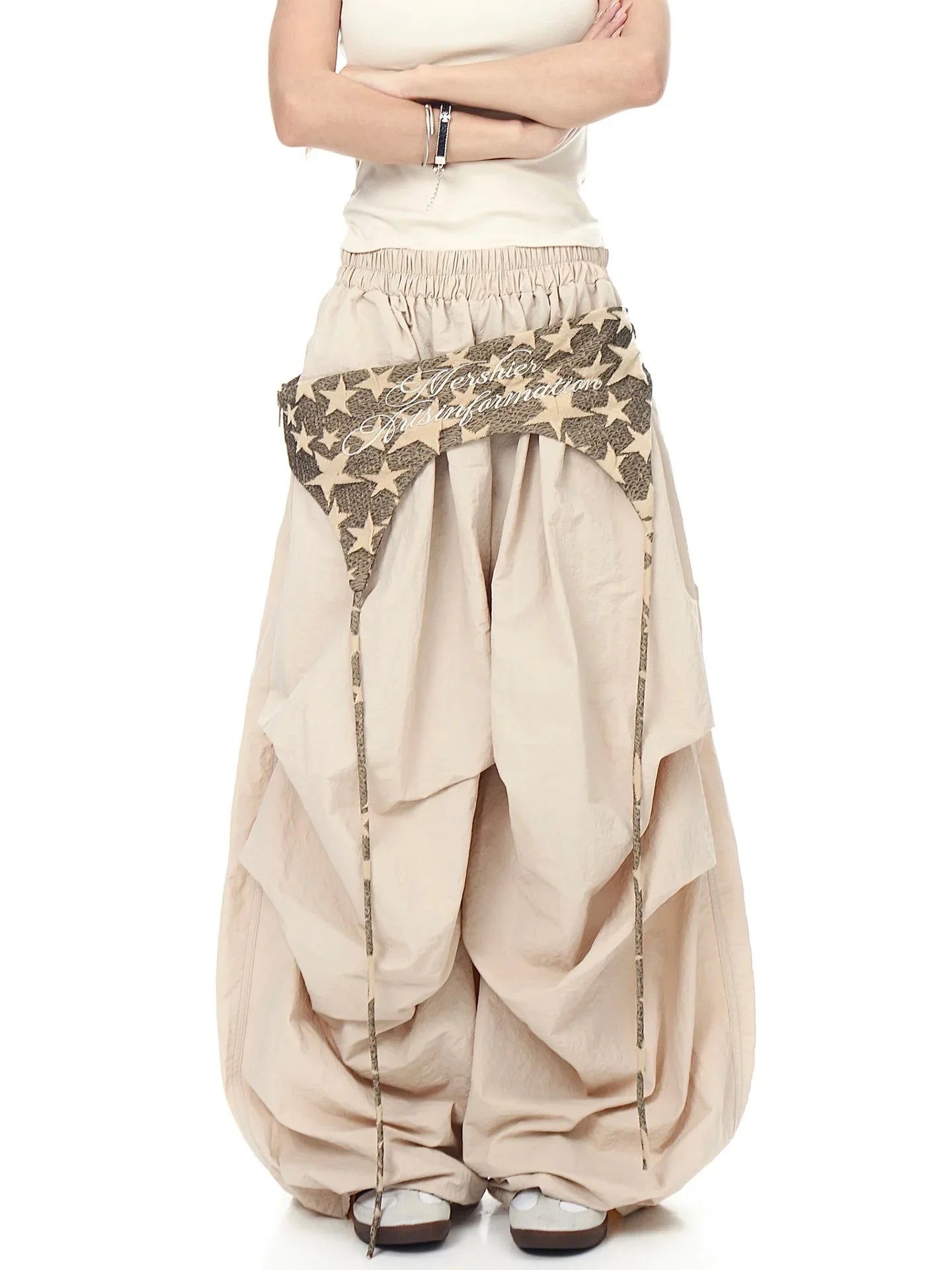 High Street Wide-Leg Drapey Tie Pants for Women