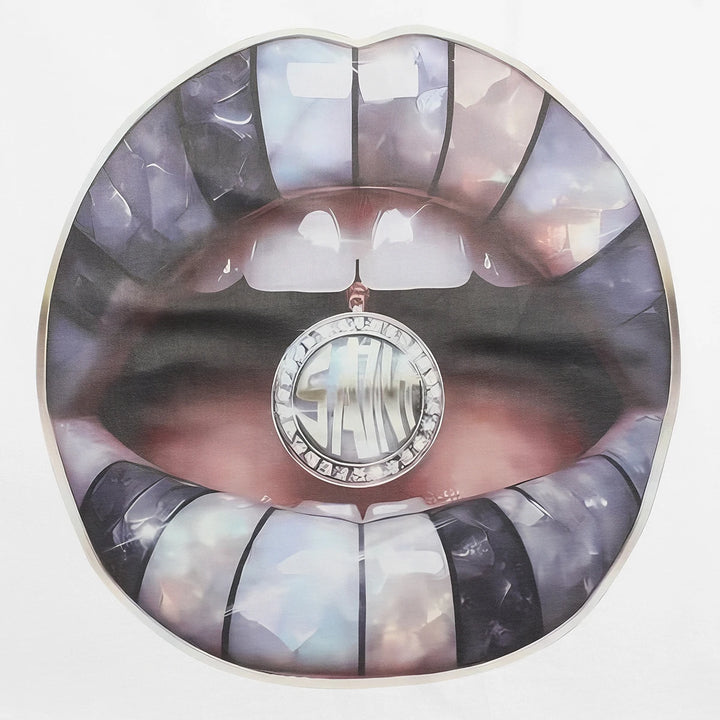 Unisex Oversized Bat Graphic Streetwear Tee – Black/White