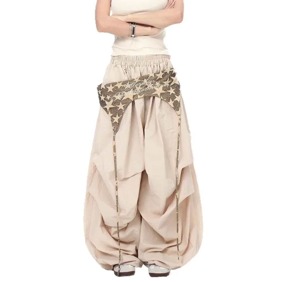 High Street Wide-Leg Drapey Tie Pants for Women