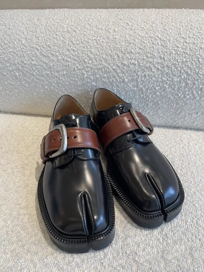 2025 British Style Split-Toe Shoes – Unisex Platform Heightening Loafers