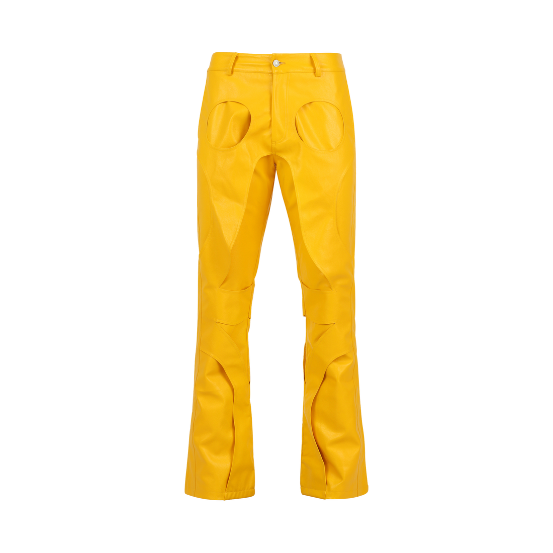 YELLOW LEATHER PANTS