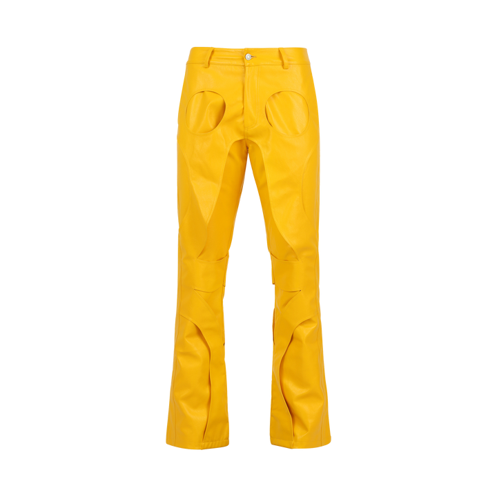 YELLOW LEATHER PANTS