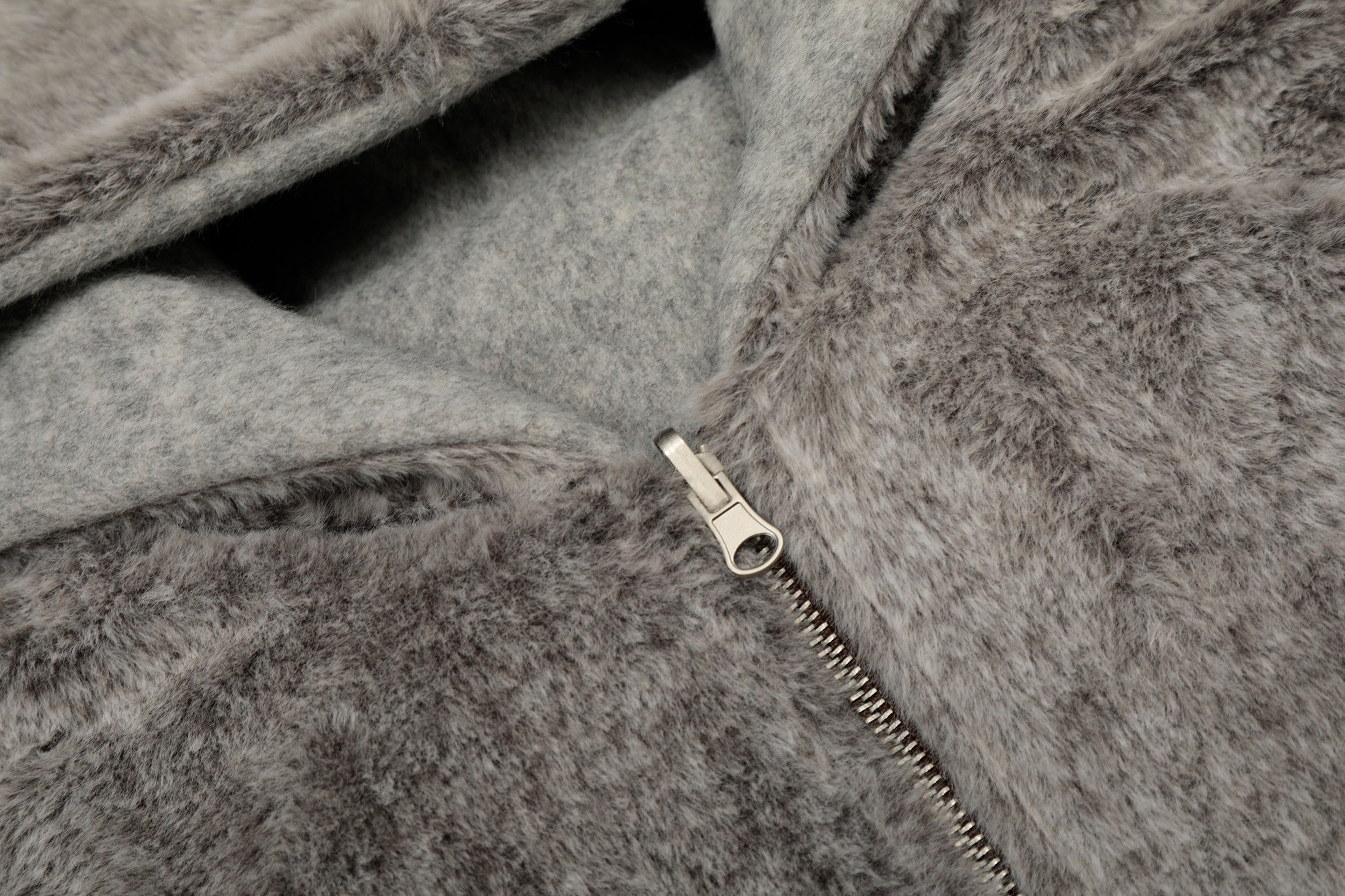 Omirad Wool Blend Fleece Hooded Bomber Jacket