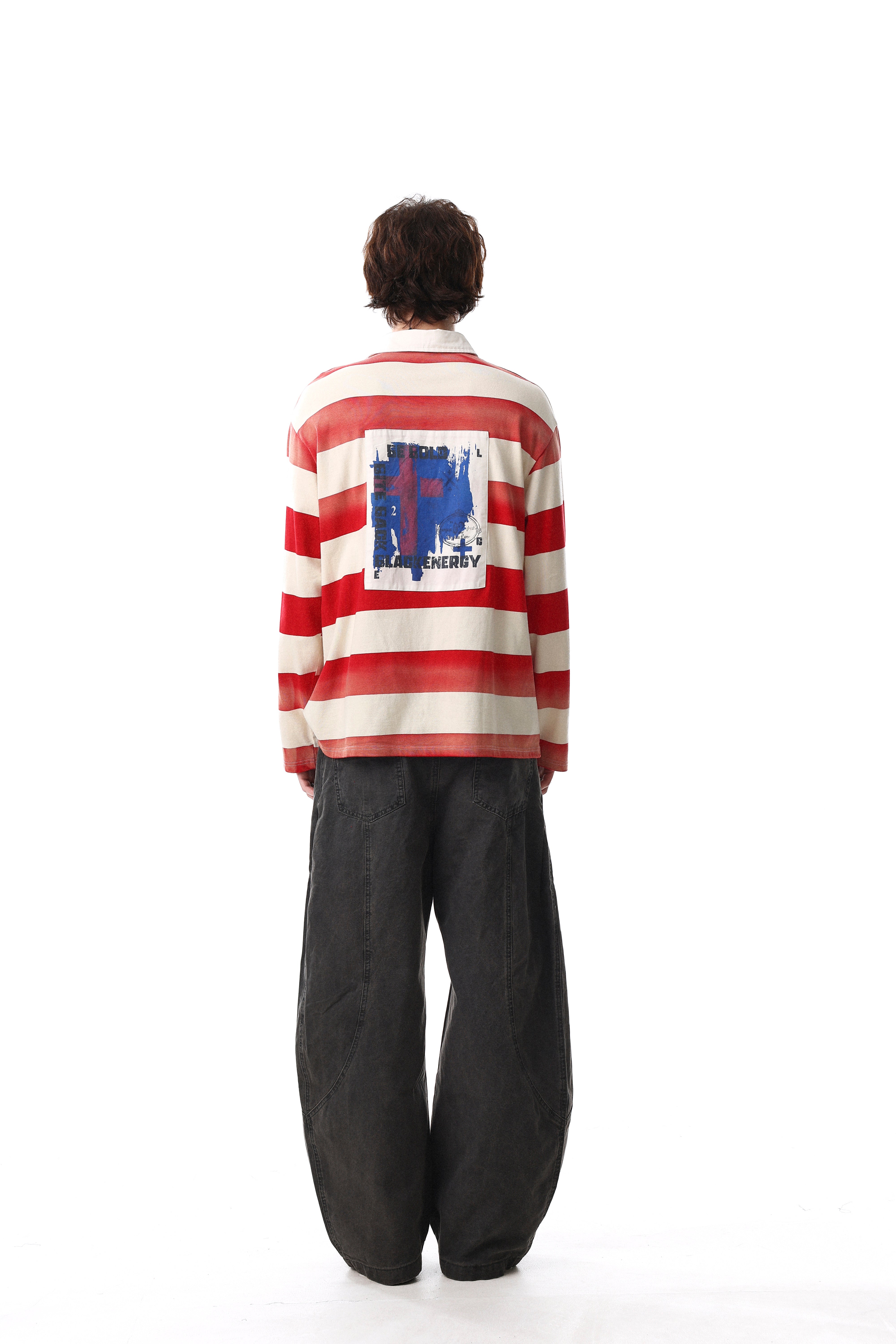 Omirad Striped Long Sleeve Rugby Shirt