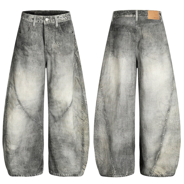 Omirad Washed Curved Denim Pants