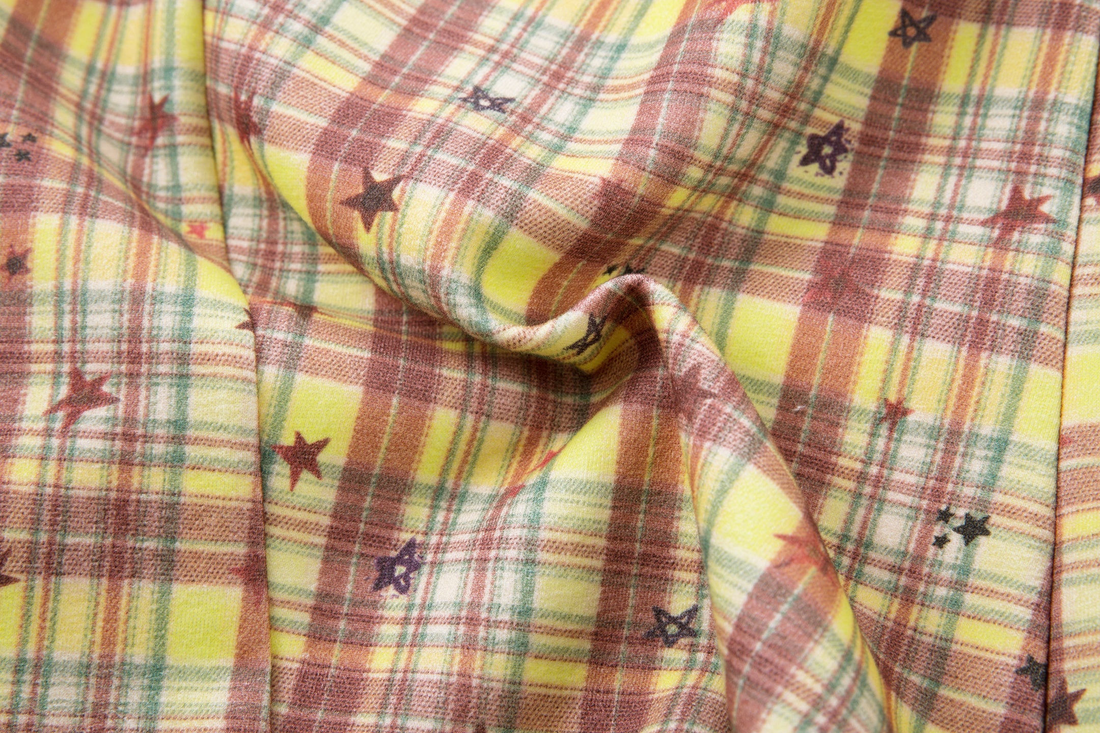 Omirad Yellow Plaid Bear Charm Pants