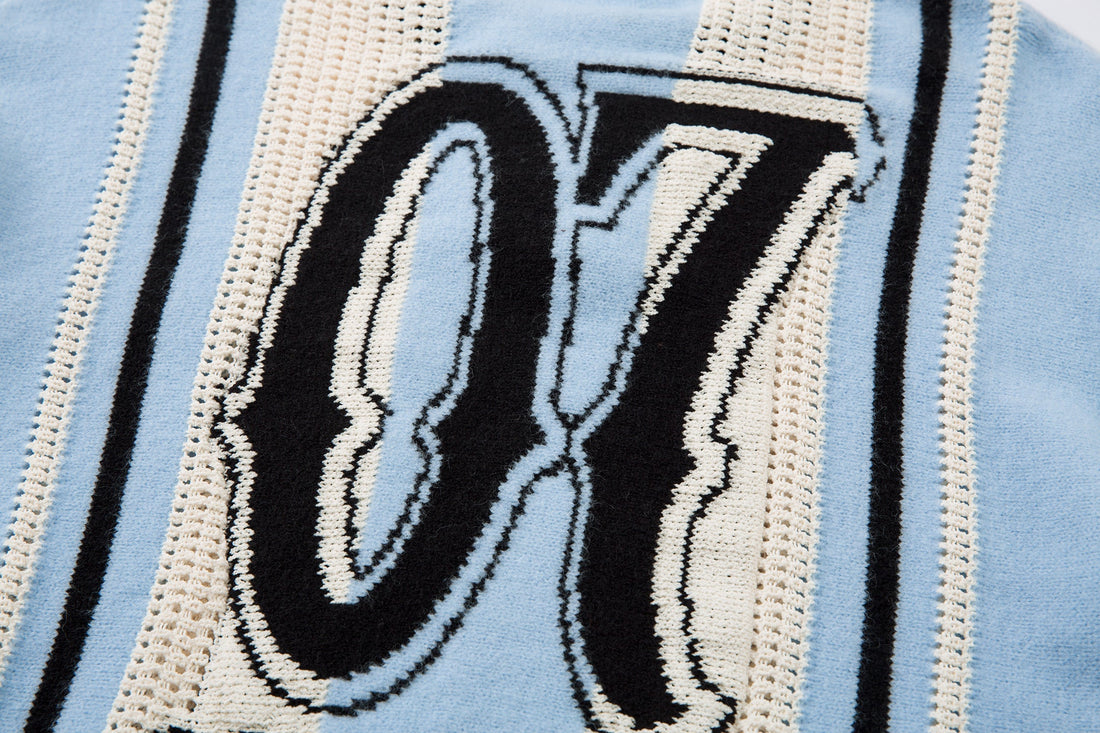 Omirad Varsity Stripe Knit Sweater