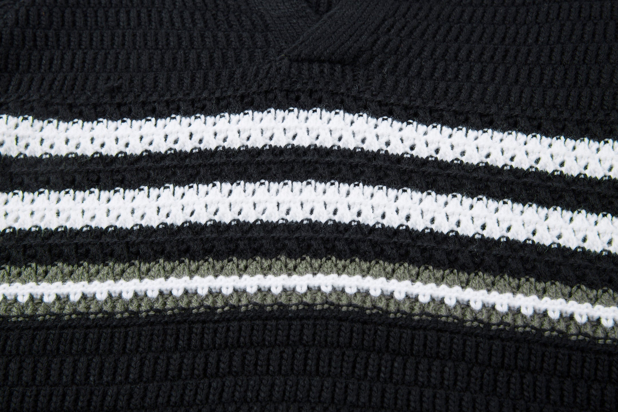 Omirad Striped Knit Polo Sweater