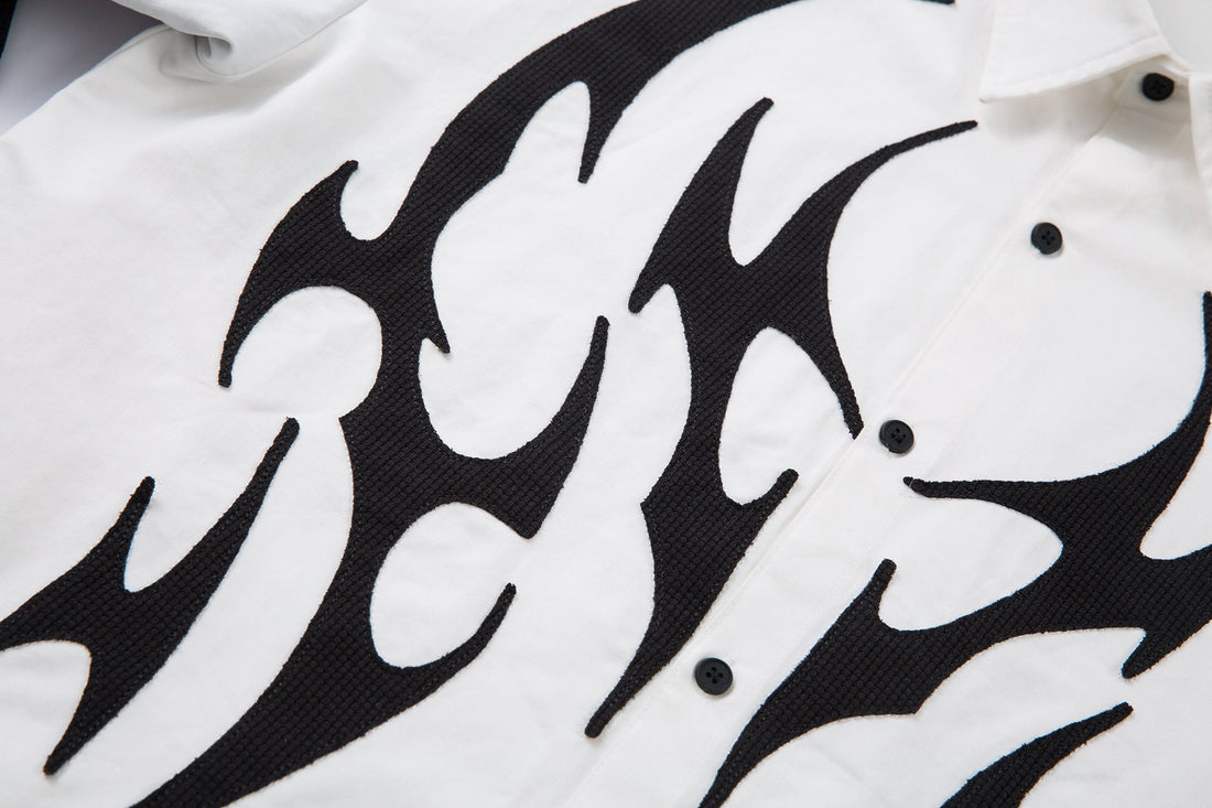 Omirad Tribal Flame Layered Shirt