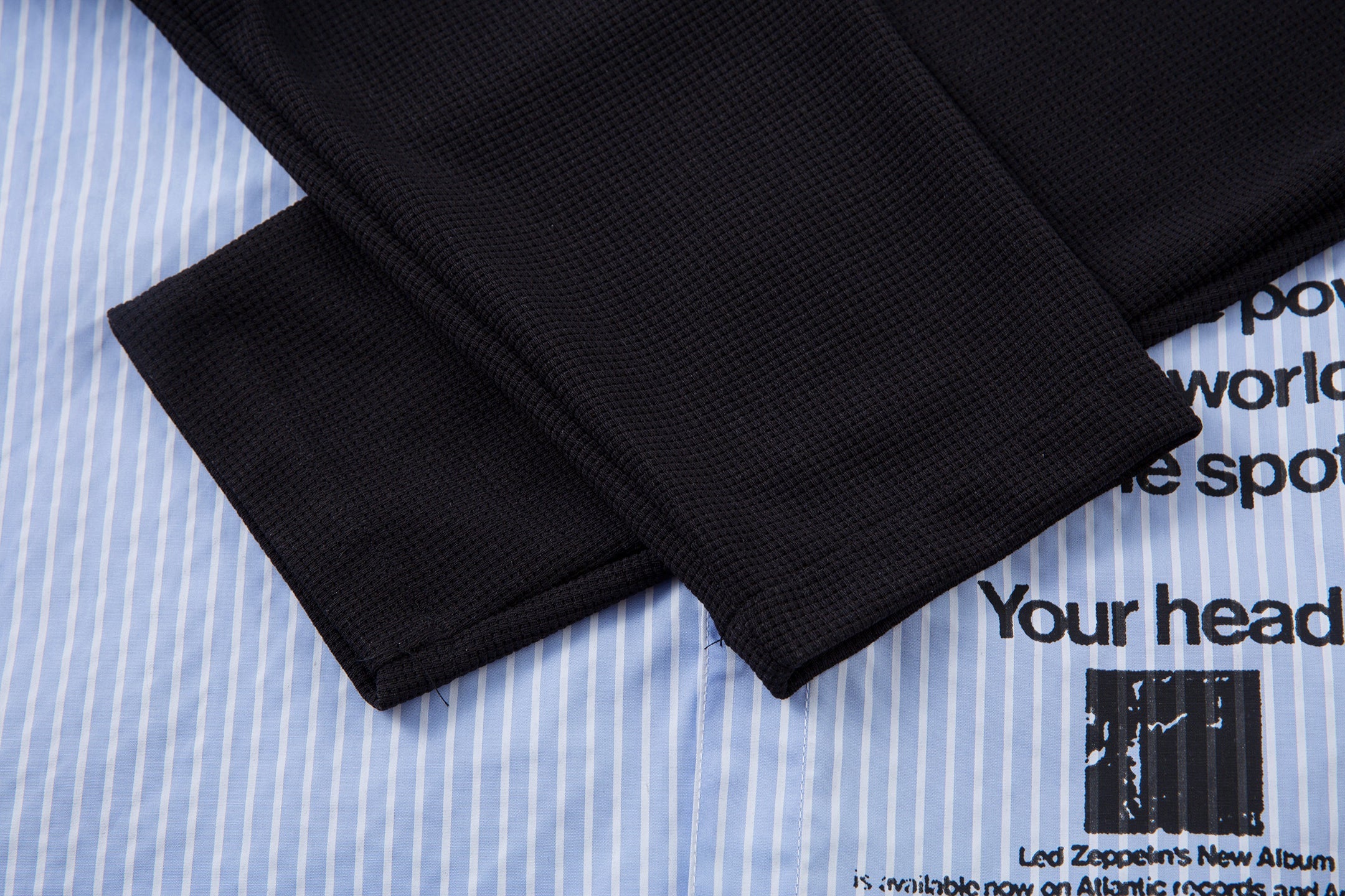 Omirad Punk Print Layered Stripe Shirt