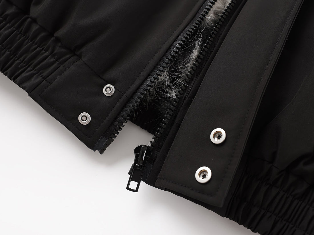 Omirad Zebra Fur-Lined Bomber Jacket