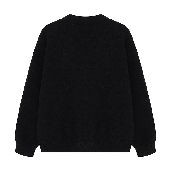 Omirad Classic Retro Patch Knit Cardigan