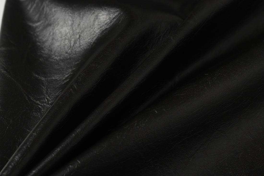 Omirad Web Embossed PU Wide-Leg Pants