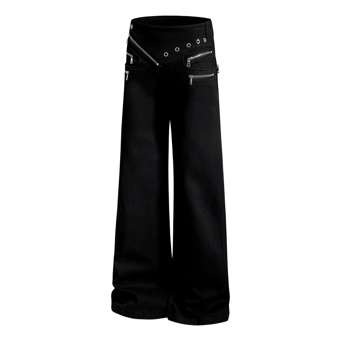 Omirad Zipper Detail Flared Pants