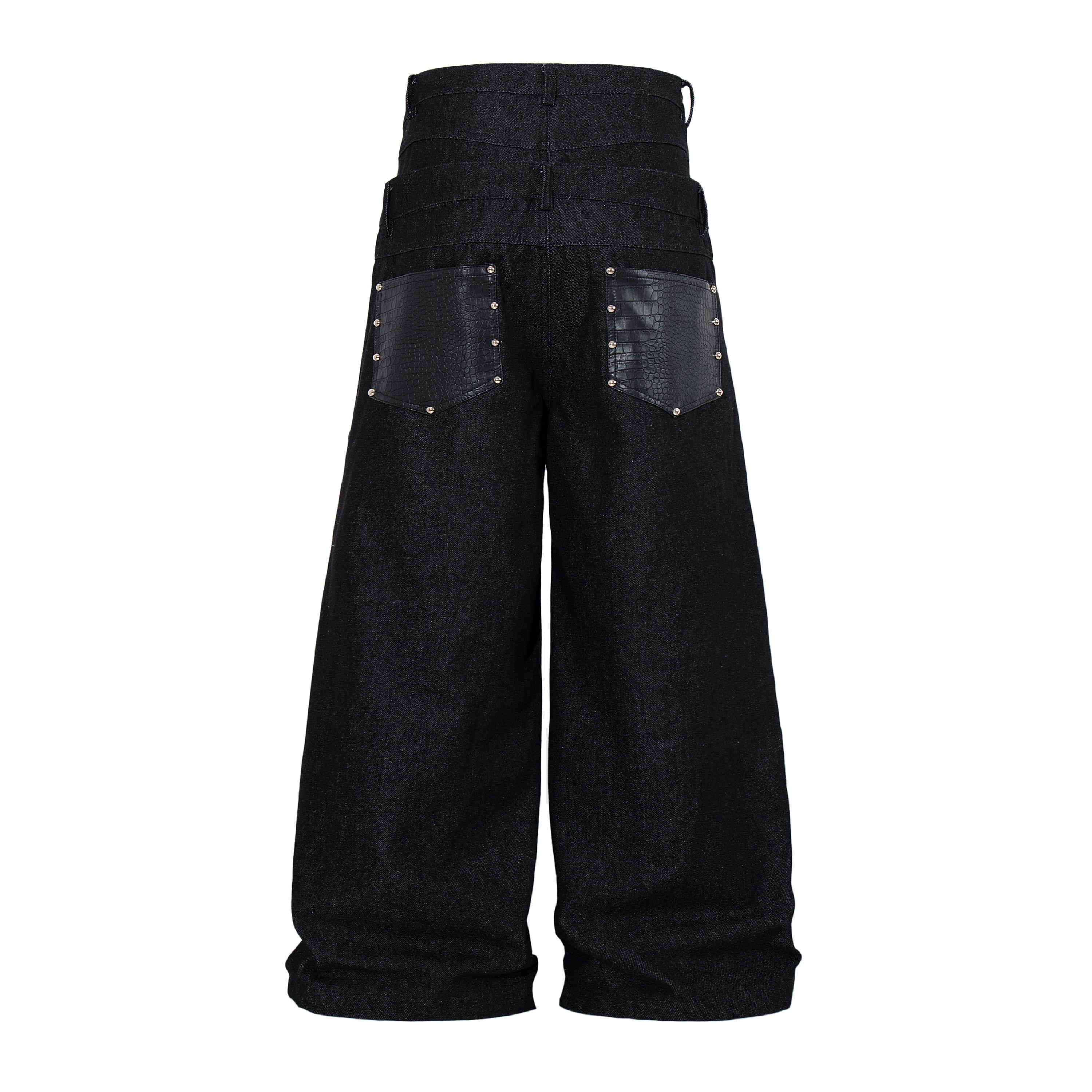 Omirad Wide Leg Button Fly Denim Pants