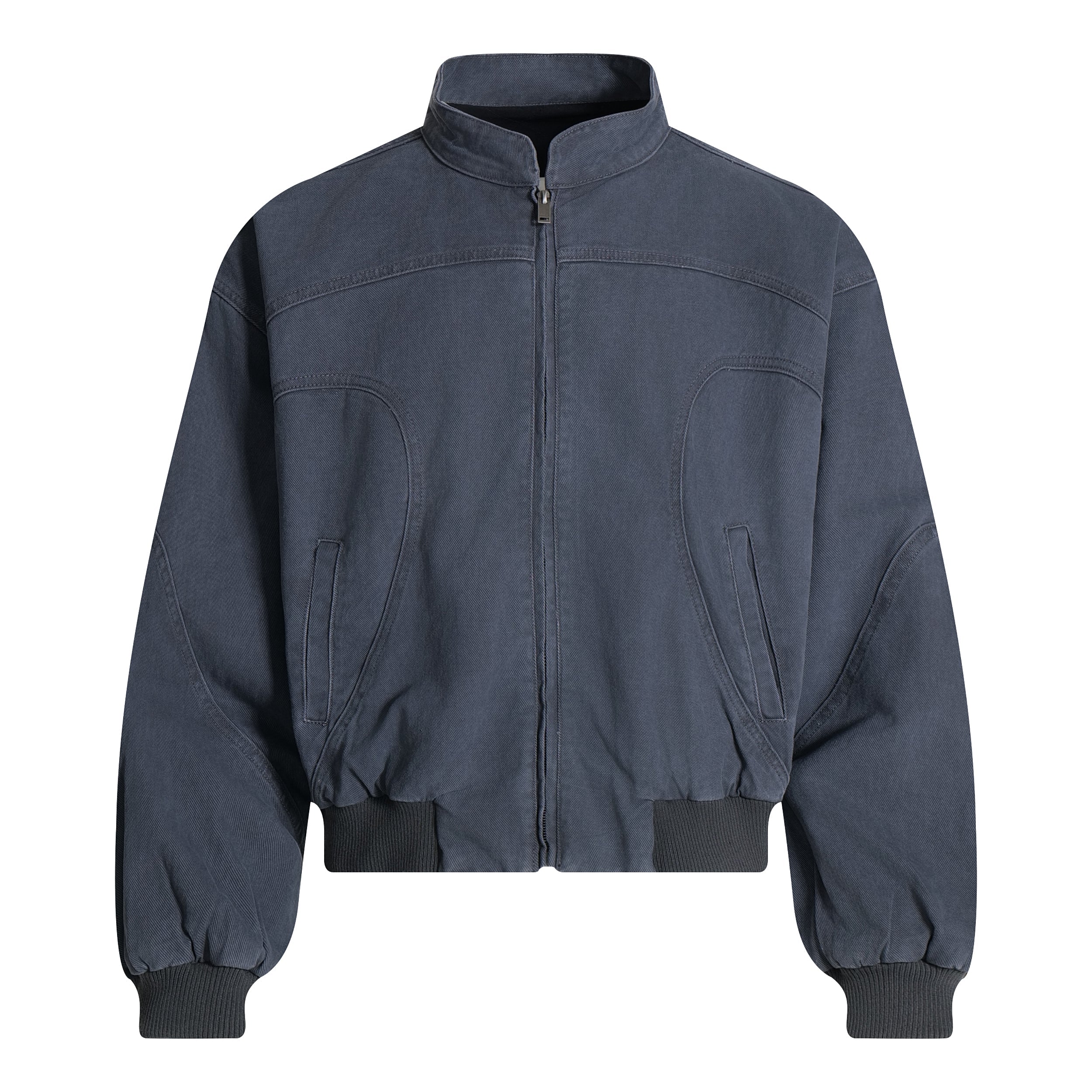 Omirad Washed Curved-Panel Bomber Jacket