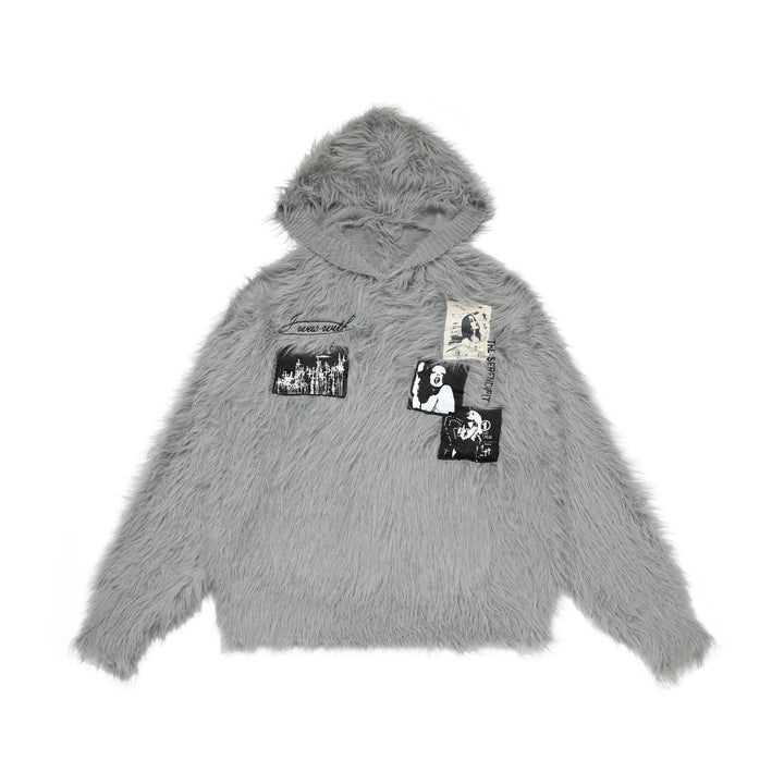 Omirad Fuzzy Patch Knit Sweater