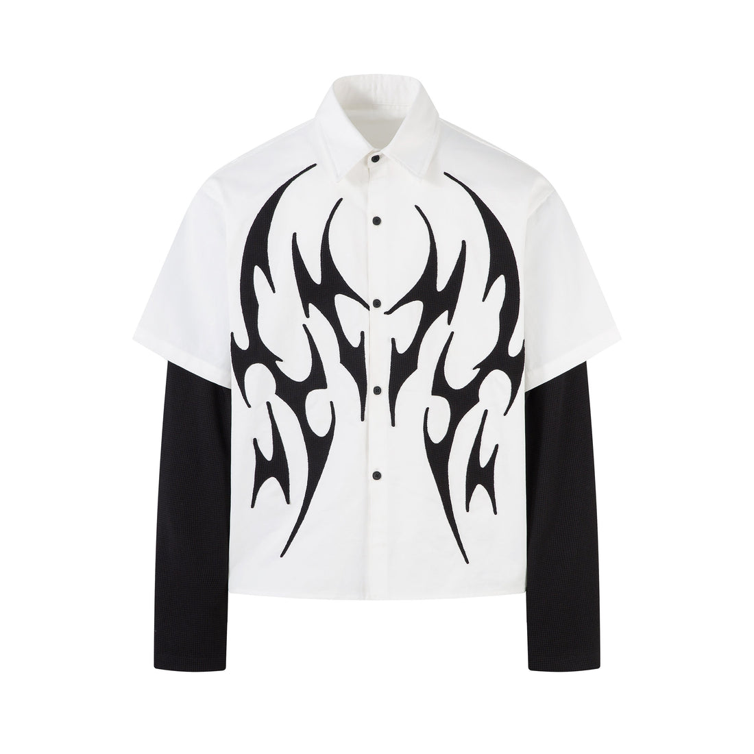 Omirad Tribal Flame Layered Shirt