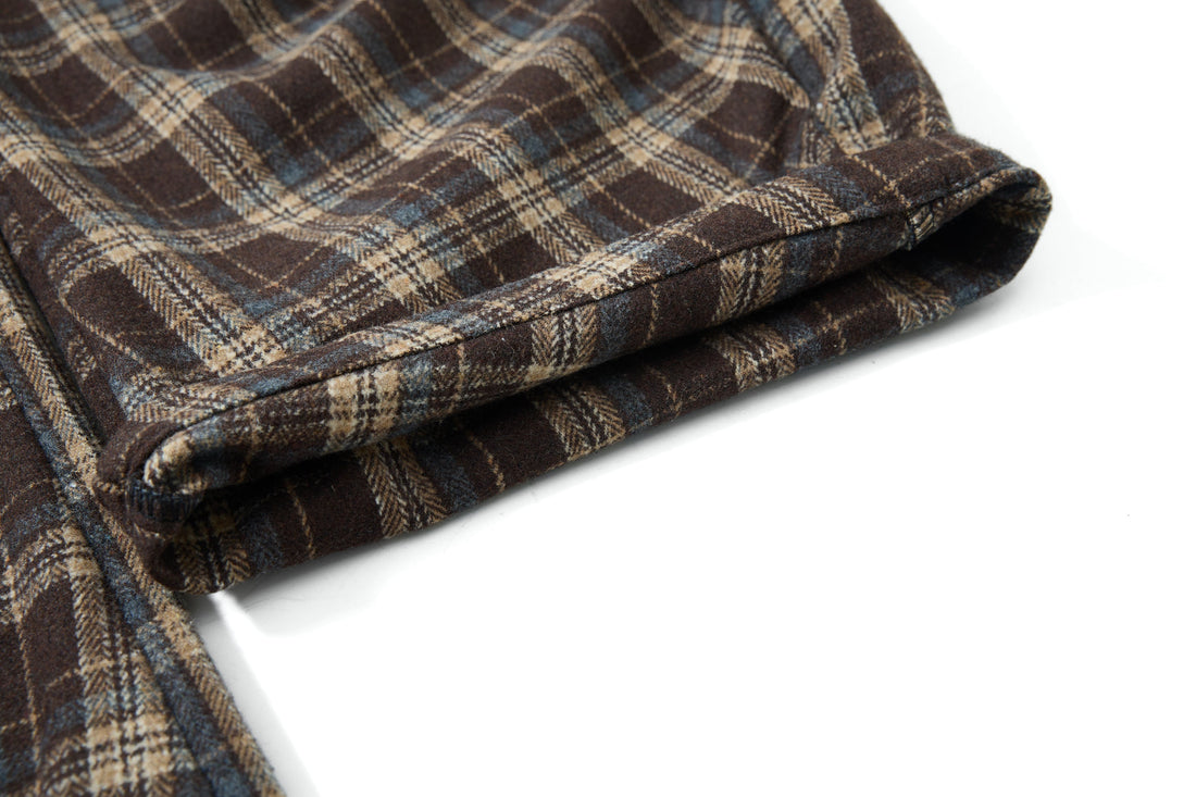 Omirad Vintage Check Wool-Blend Cargo Pants