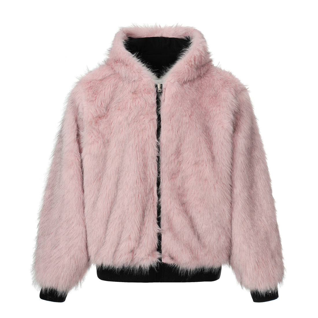 Omirad Reversible Faux Suede Fur Hooded Jacket