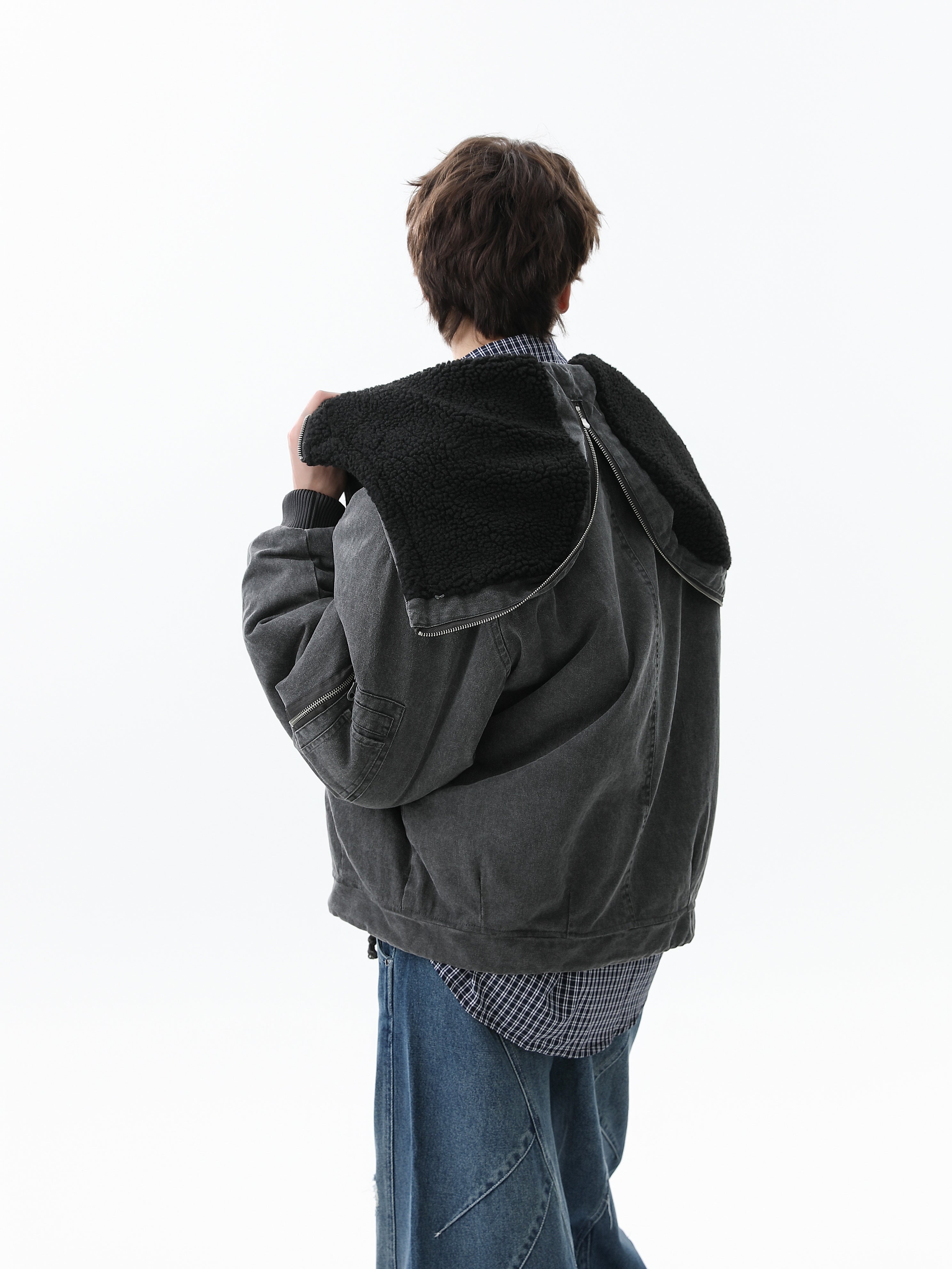 Omirad Washed Utility Hooded Jacket