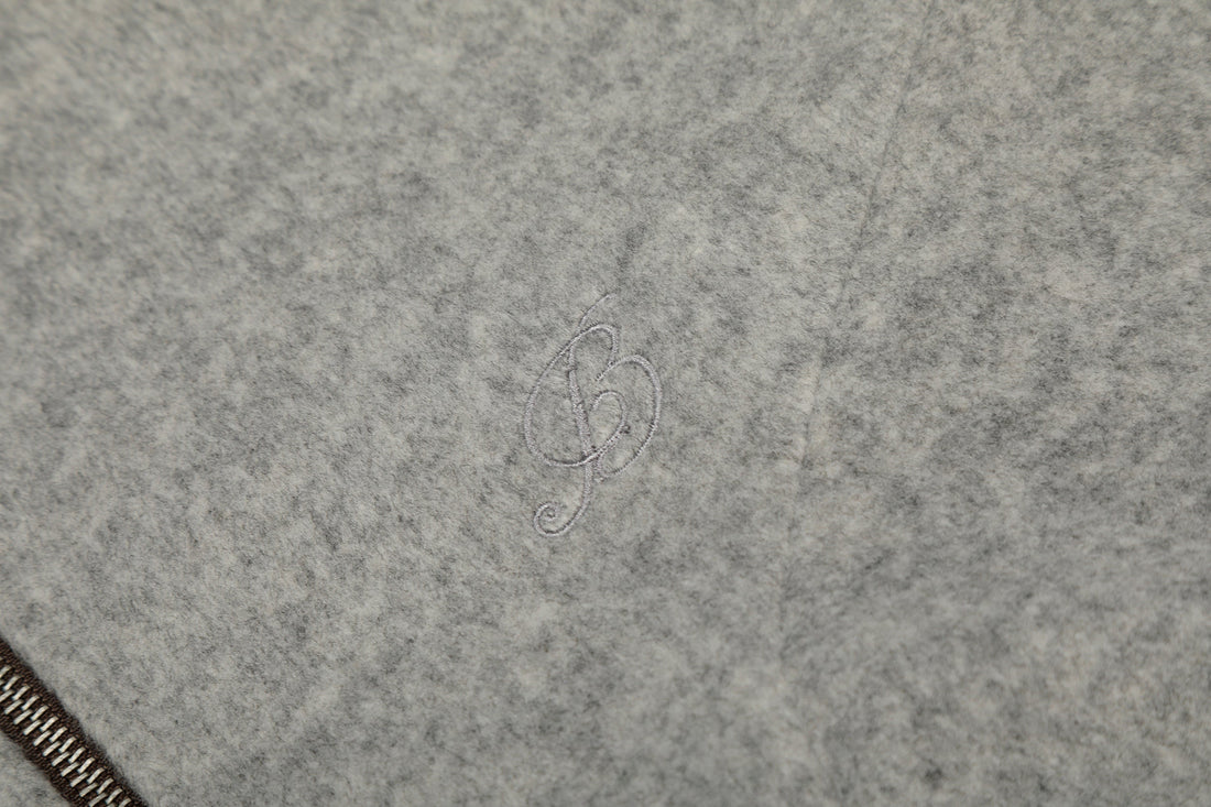 Omirad Wool Blend Fleece Hooded Bomber Jacket